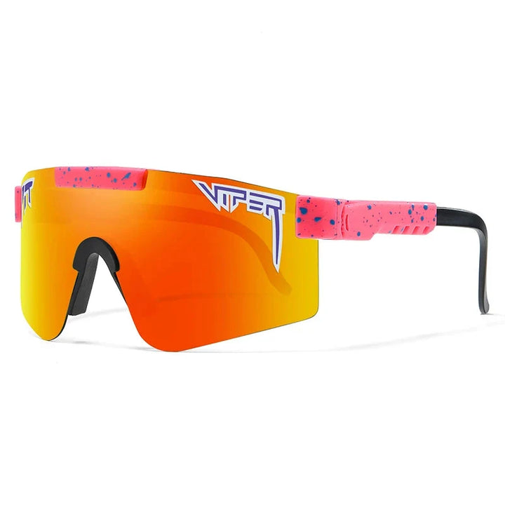 Sport Shield Sunglasses with Mirrored Lens