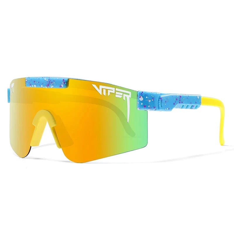 Sport Shield Sunglasses with Mirrored Lens