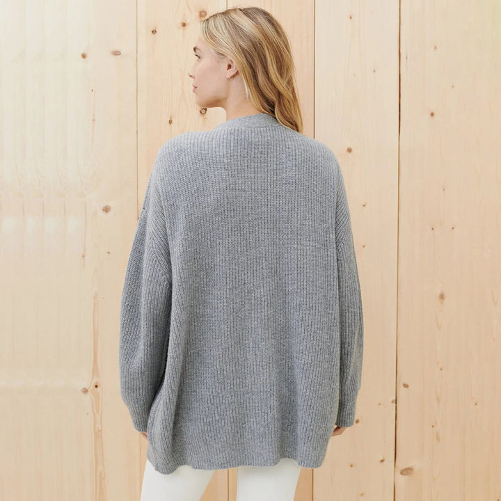 Oversized V Neck Knit Cardigan