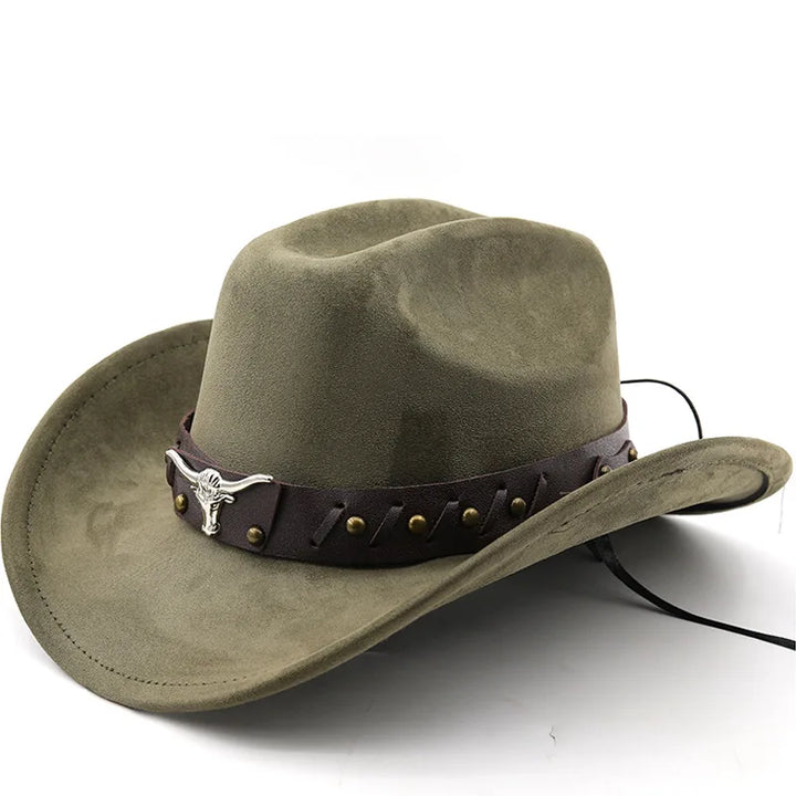 Western Cowboy Hat with Longhorn Concho Band
