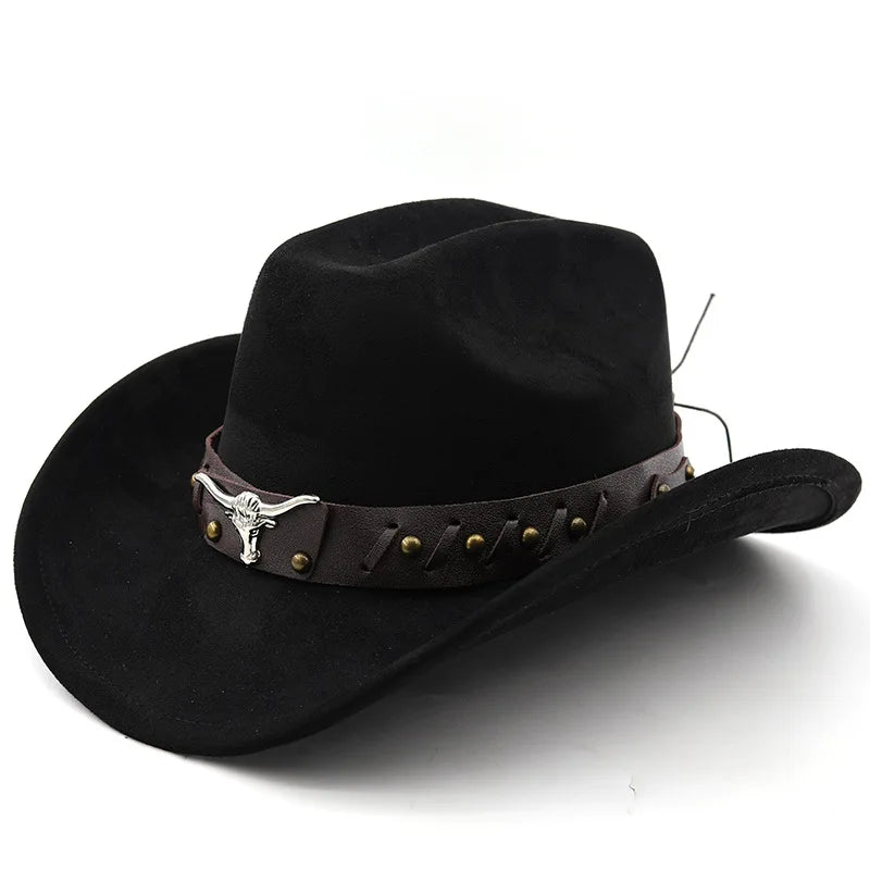 Western Cowboy Hat with Longhorn Concho Band