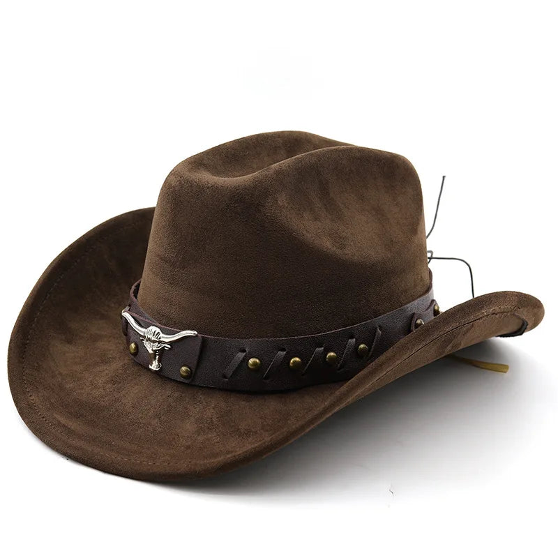 Western Cowboy Hat with Longhorn Concho Band