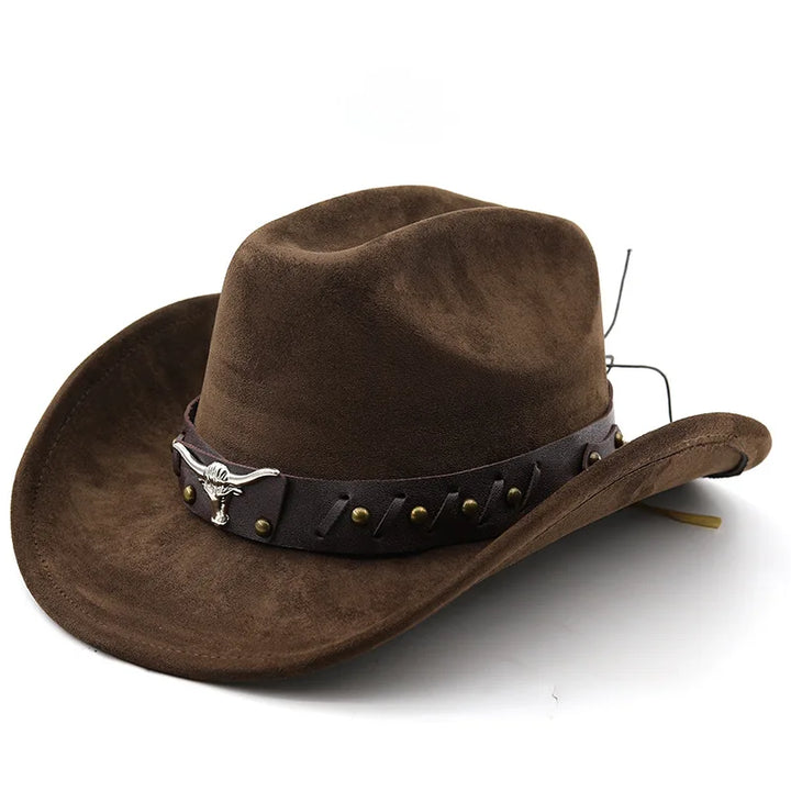 Western Cowboy Hat with Longhorn Concho Band