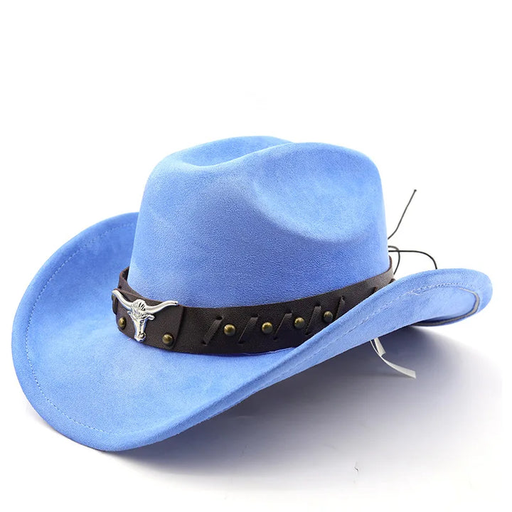 Western Cowboy Hat with Longhorn Concho Band