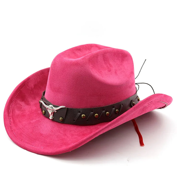 Western Cowboy Hat with Longhorn Concho Band