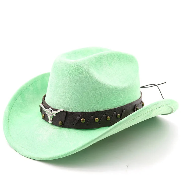 Western Cowboy Hat with Longhorn Concho Band