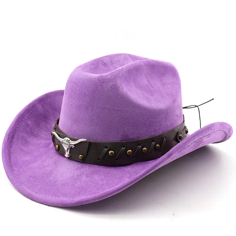 Western Cowboy Hat with Longhorn Concho Band