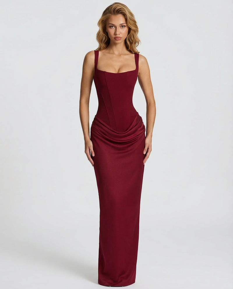 Satin Wedding Guest Maxi Dress