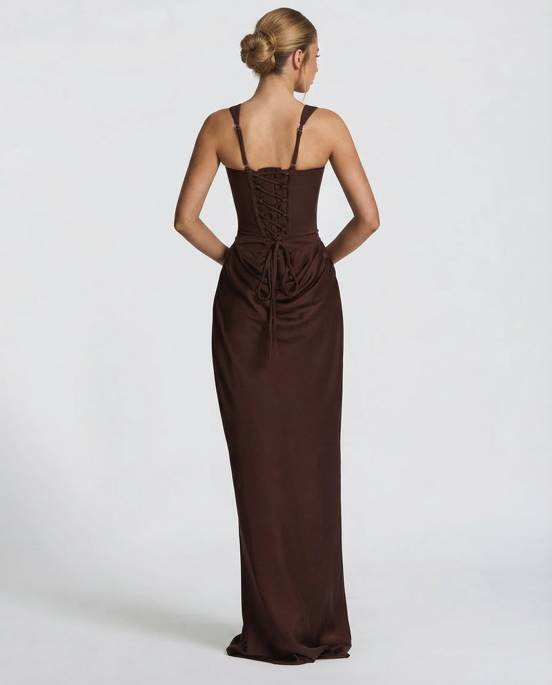 Satin Wedding Guest Maxi Dress