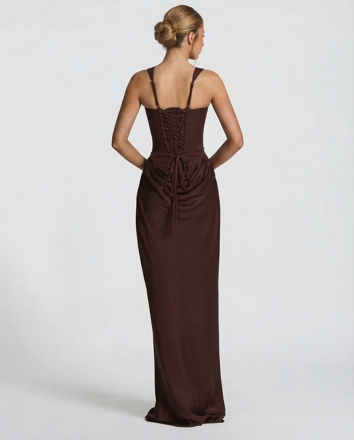 Satin Wedding Guest Maxi Dress