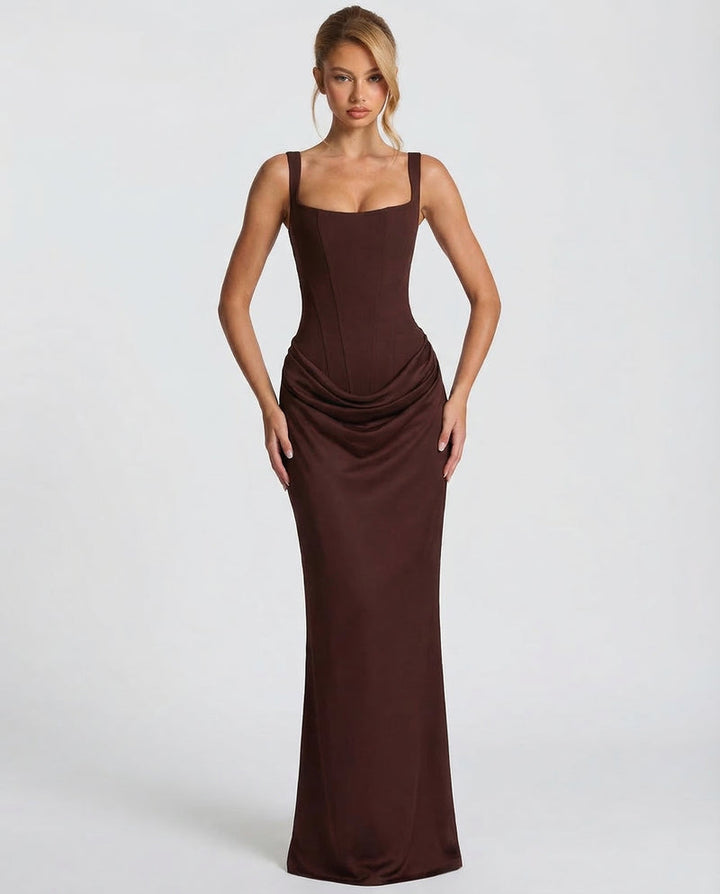 Satin Wedding Guest Maxi Dress