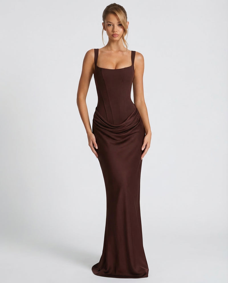 Satin Wedding Guest Maxi Dress