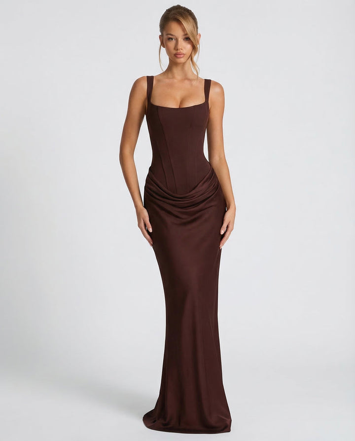 Satin Wedding Guest Maxi Dress