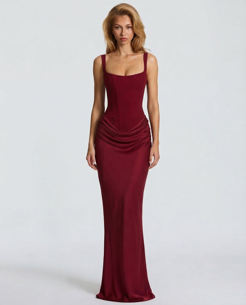 Satin Wedding Guest Maxi Dress