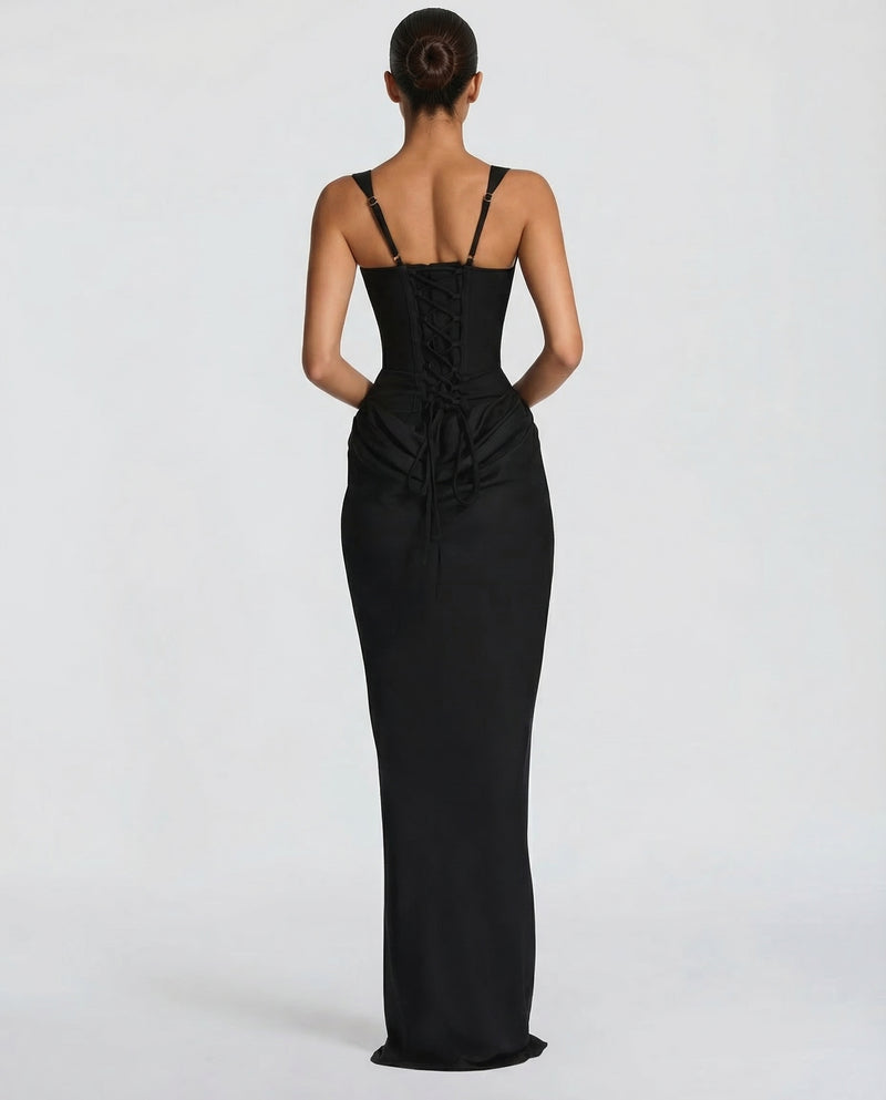 Satin Wedding Guest Maxi Dress