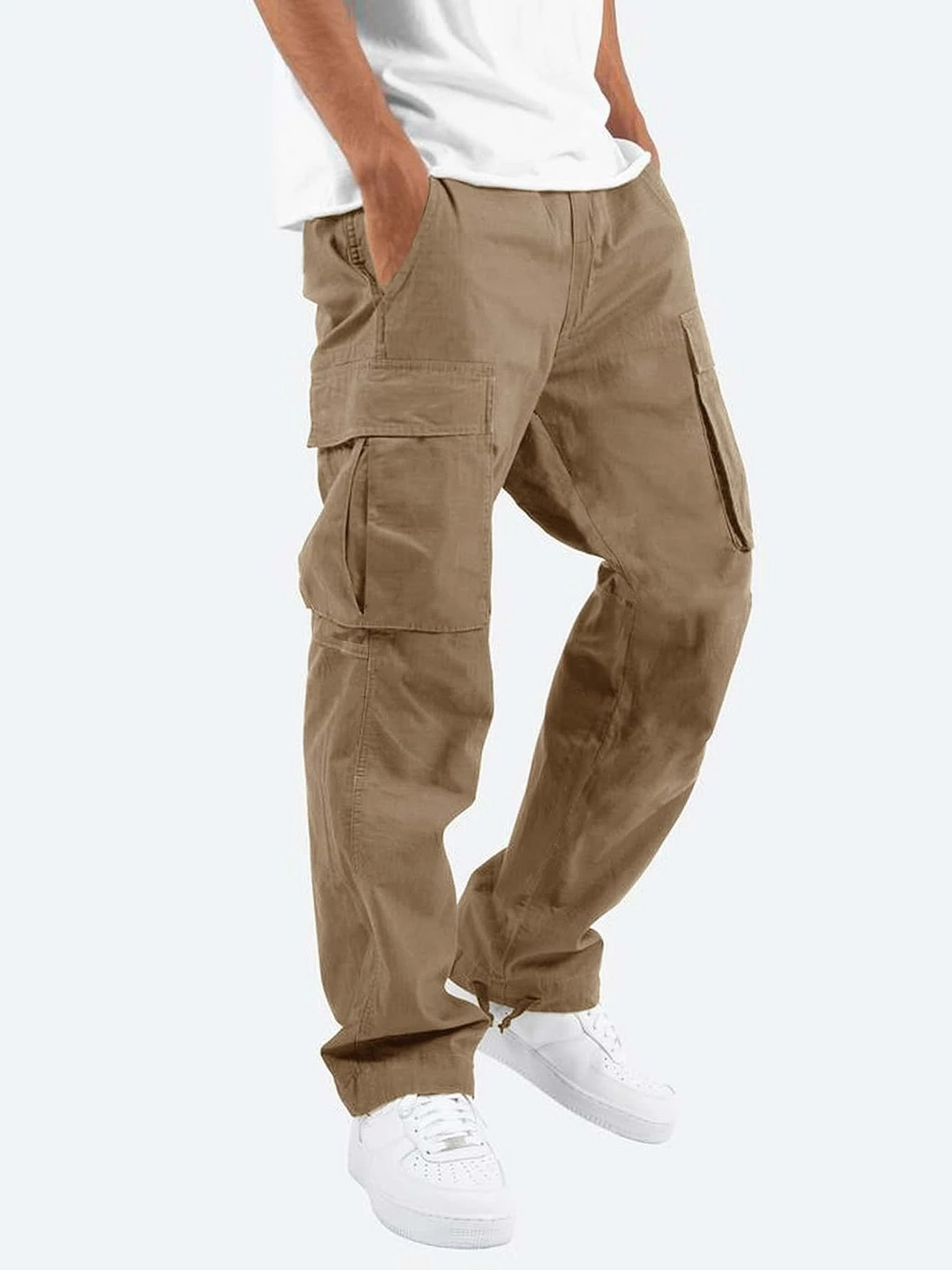 Men's Cargo Trousers with Utility Pockets in Relaxed Fit