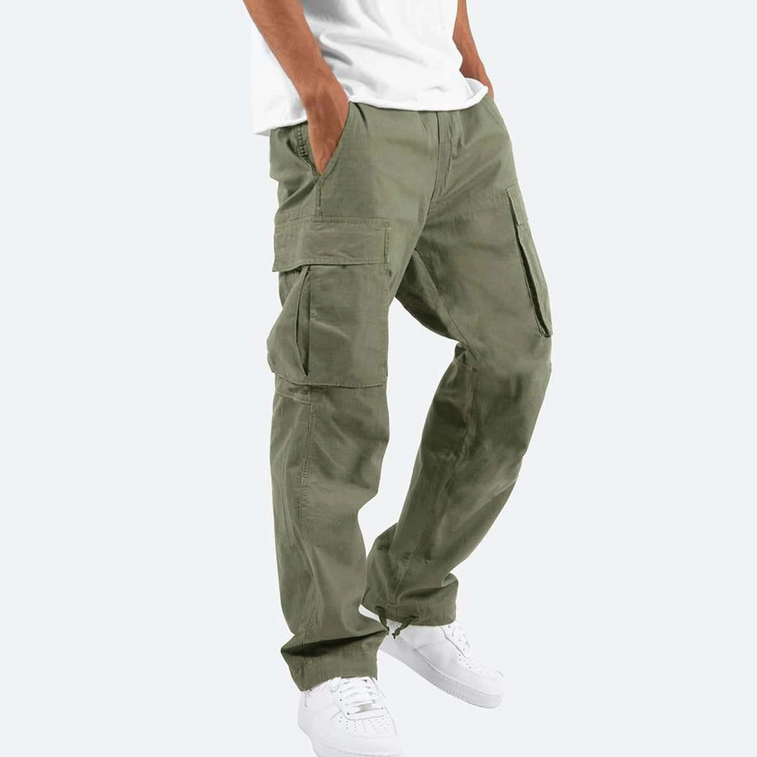 Men's Cargo Trousers with Utility Pockets in Relaxed Fit