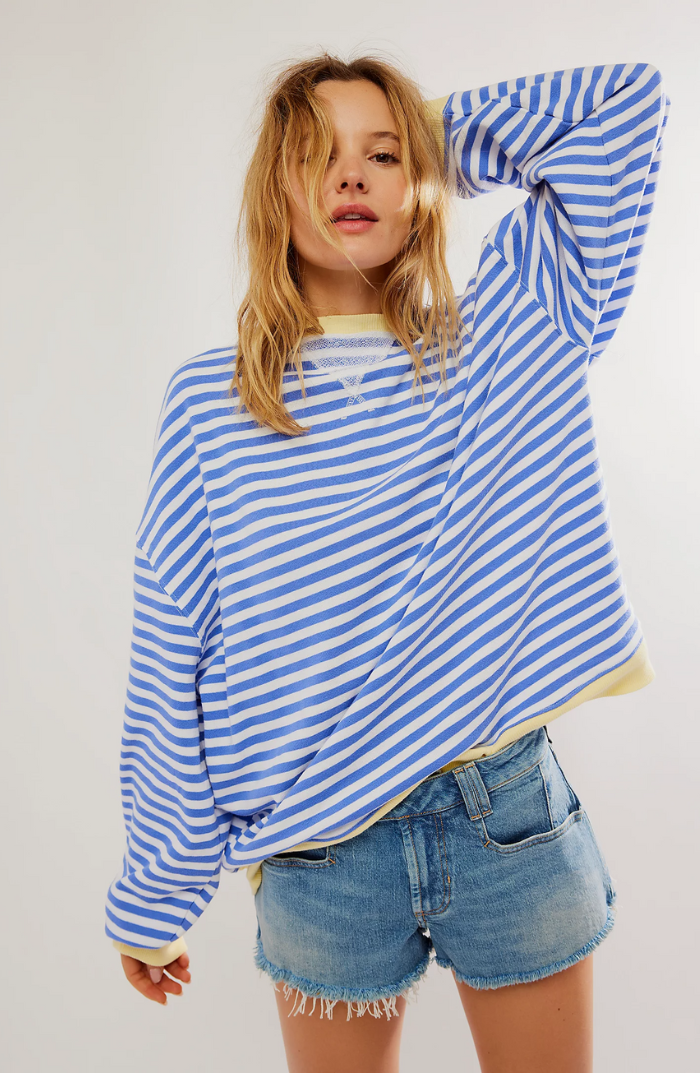 Brianna | Oversized Striped Sweatshirt for Women