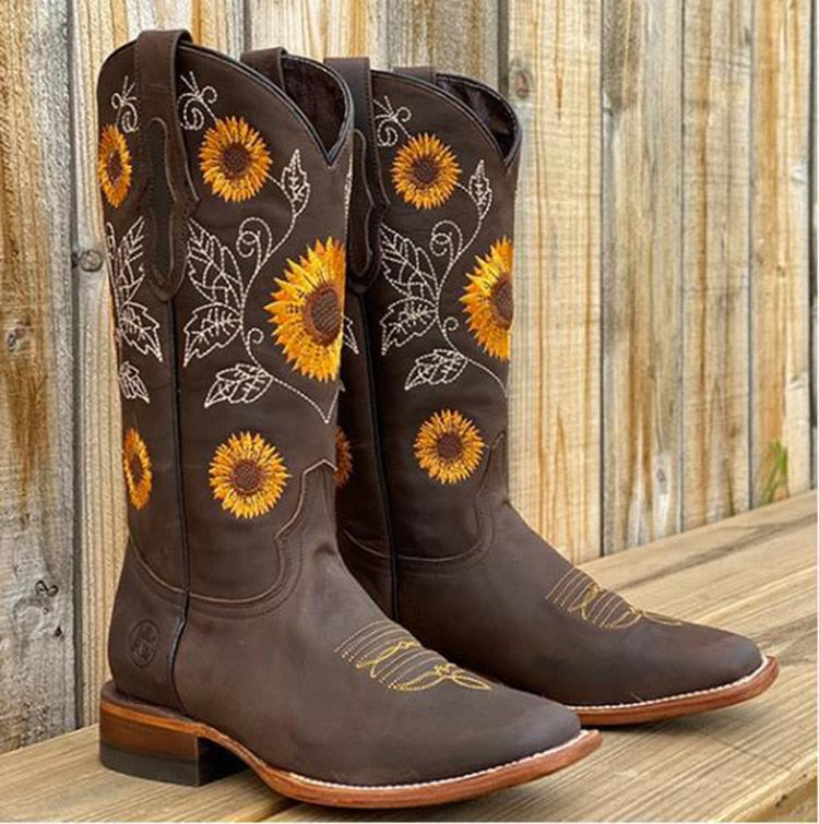 Embroidered Western Cowboy Boots