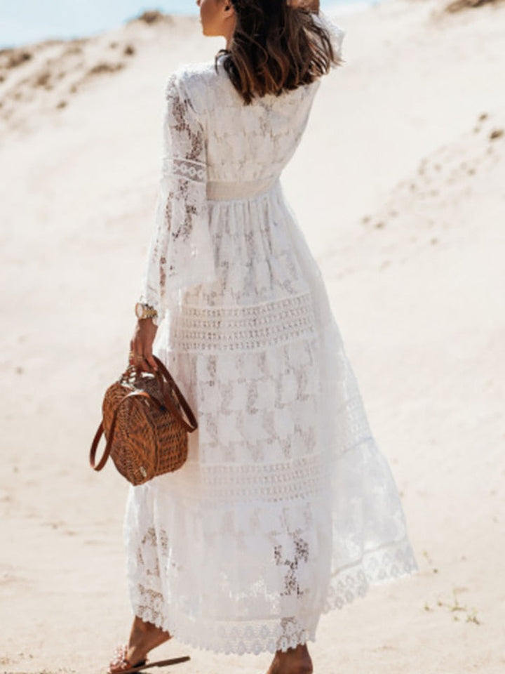 Women's Boho Lace Maxi Dress