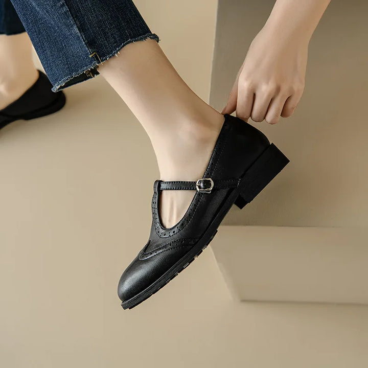 Vintage Leather Mary Jane Flats