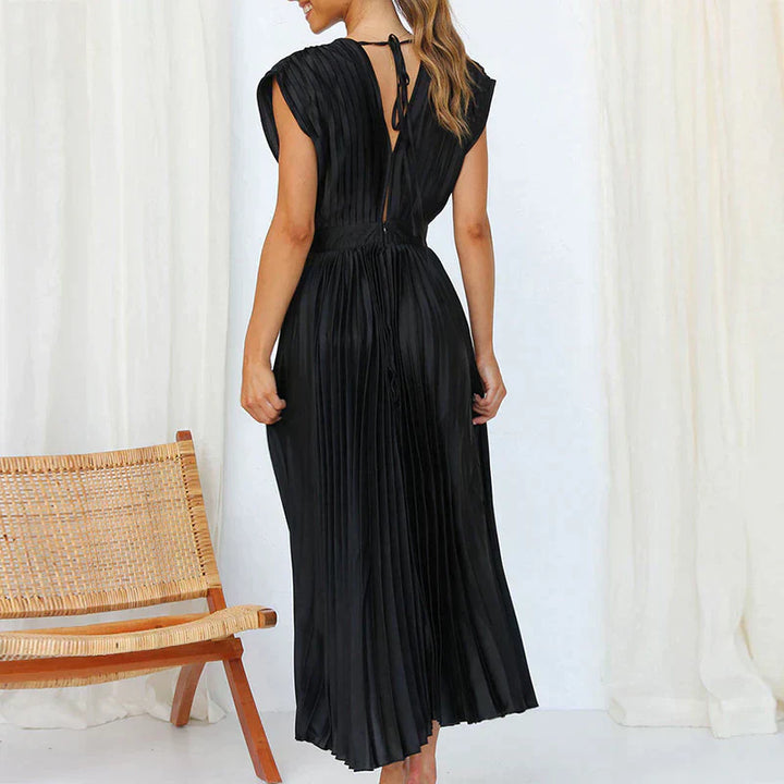 Eliana | Flowing Pleated Occasion Midi Dress