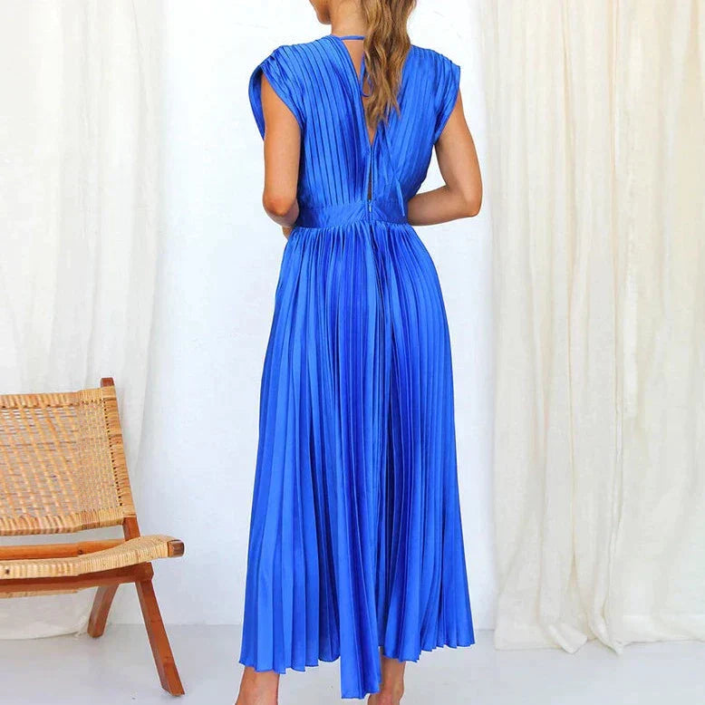 Eliana | Flowing Pleated Occasion Midi Dress