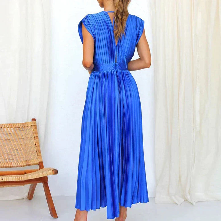 Eliana | Flowing Pleated Occasion Midi Dress