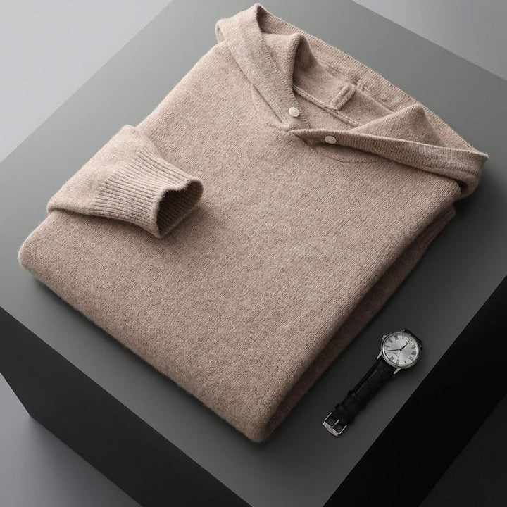 Women's Contrast Hood Knit Jumper with Kangaroo Pocket