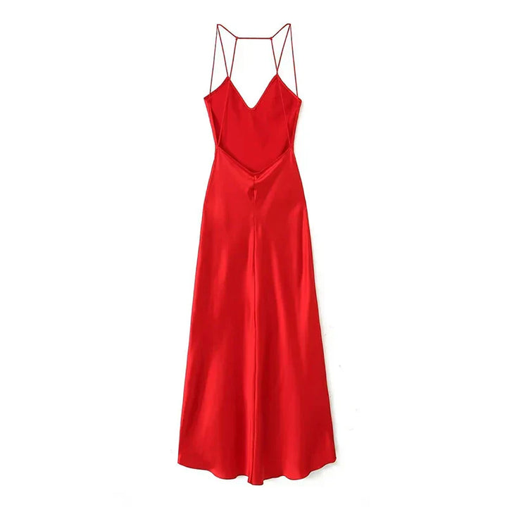 Scarlett | Satin Cowl Neck Maxi Dress