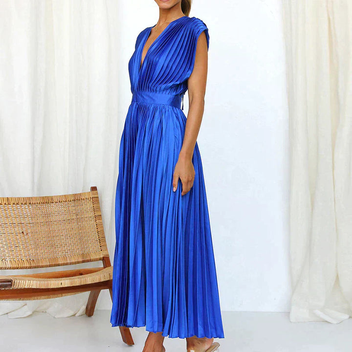 Eliana | Flowing Pleated Occasion Midi Dress