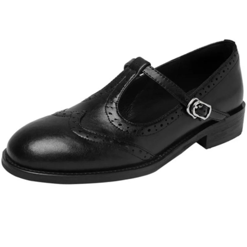 Vintage Leather Mary Jane Flats