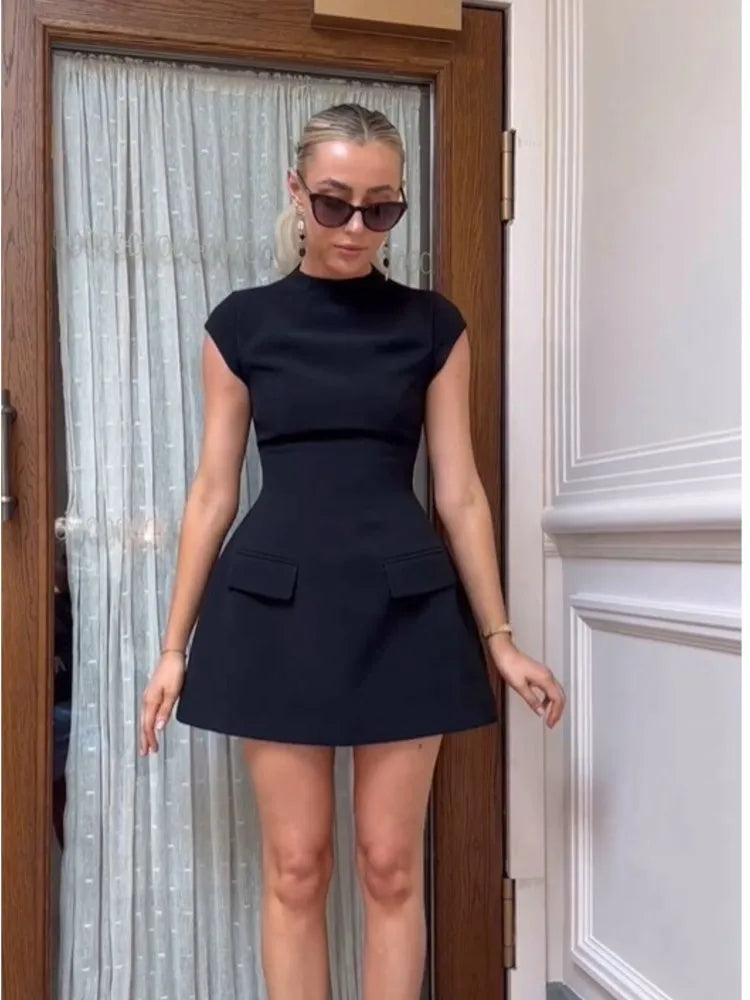 Victoria | Tailored Cap Sleeve Mini Dress
