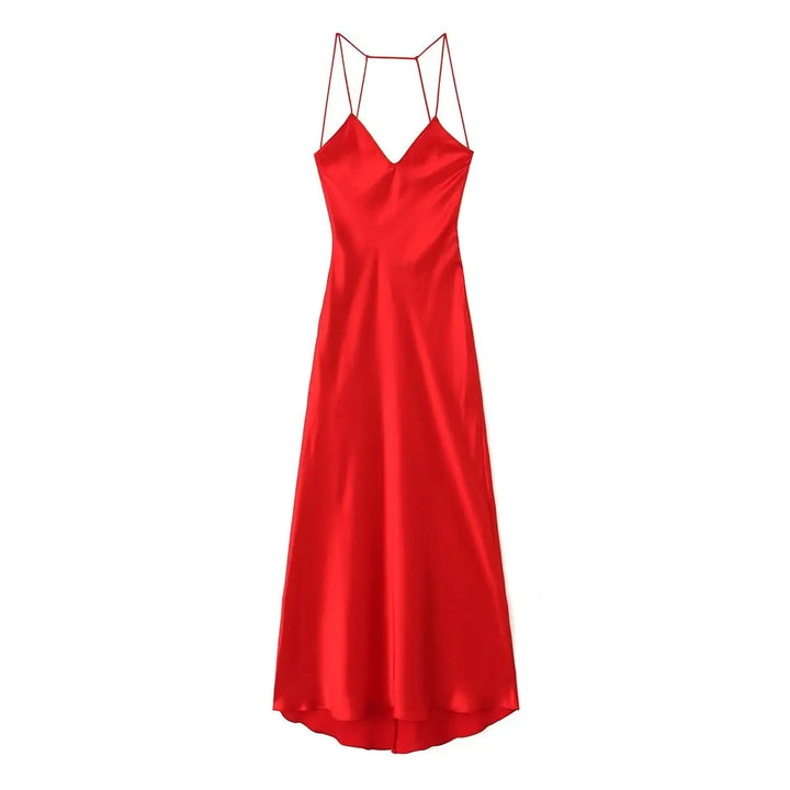 Scarlett | Satin Cowl Neck Maxi Dress