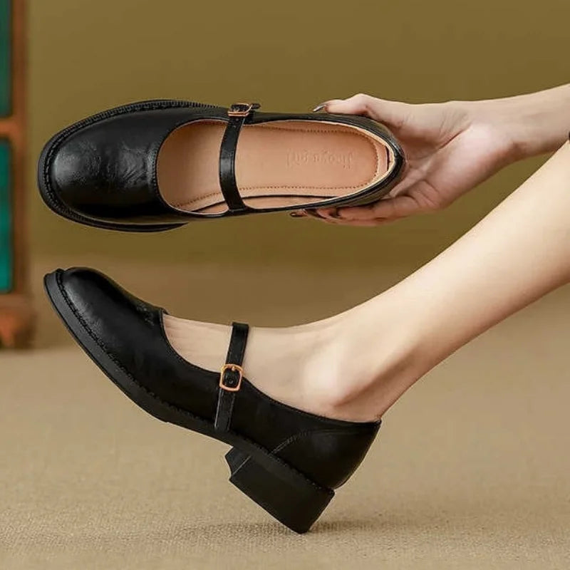 Classic Leather Mary Jane Flats