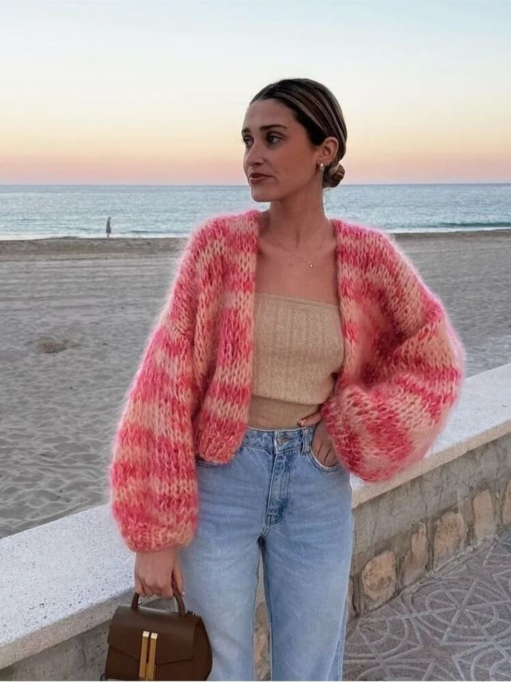 Isla | Multicolour Textured Knit Cardigan