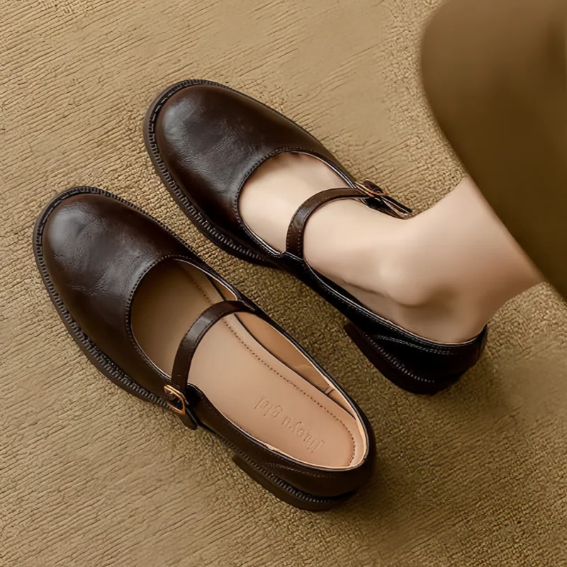 Classic Leather Mary Jane Flats