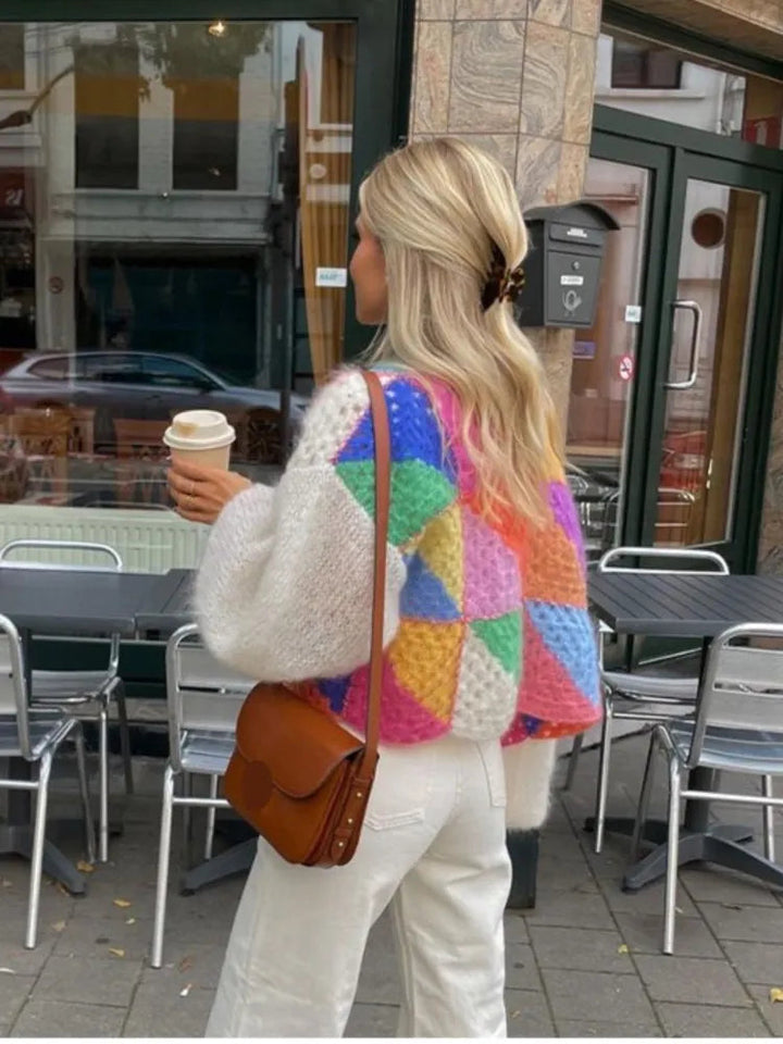 Isla | Multicolour Textured Knit Cardigan