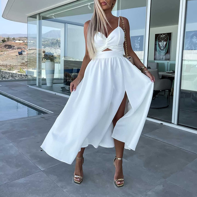 Isabella | Twist Front Occasion Midi Dress