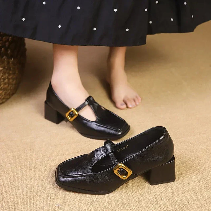 Womens Block Heel Mary Janes