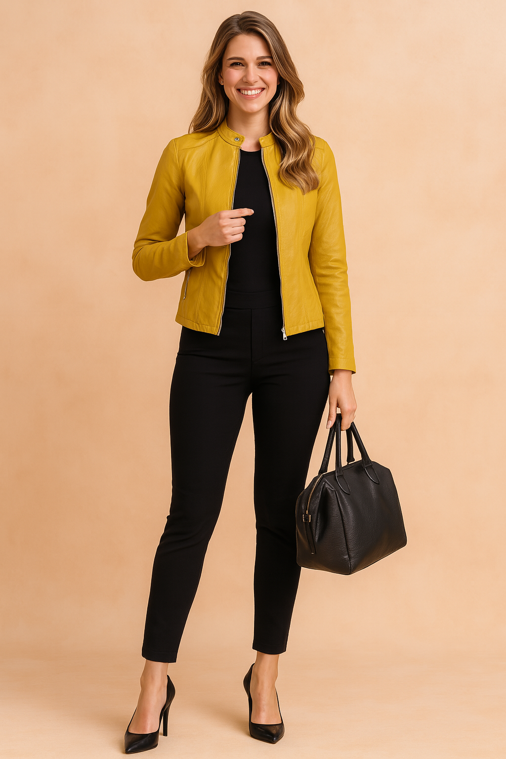 Women’s Fitted Biker Style Jacket