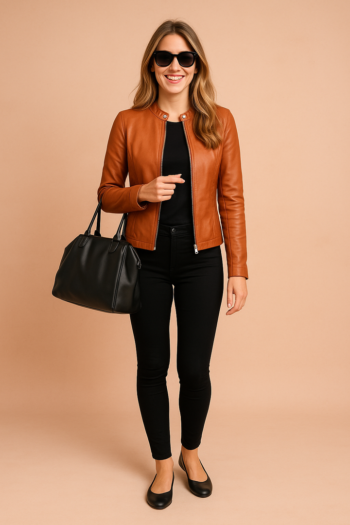 Women’s Fitted Biker Style Jacket