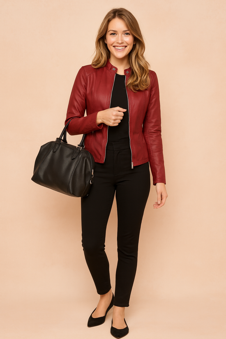 Women’s Fitted Biker Style Jacket