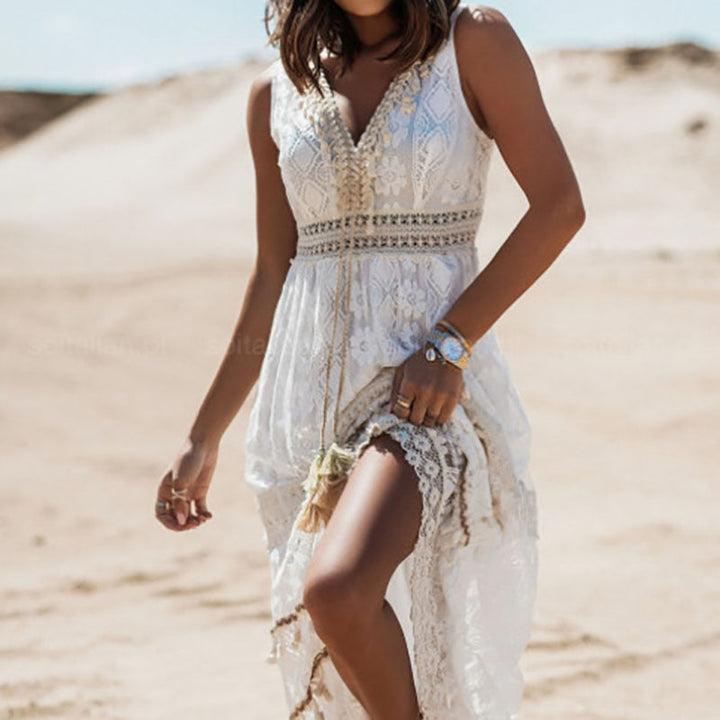 Women's Boho Lace Maxi Dress