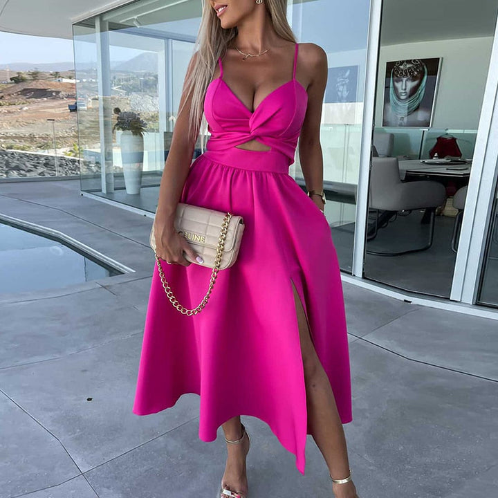 Isabella | Twist Front Occasion Midi Dress