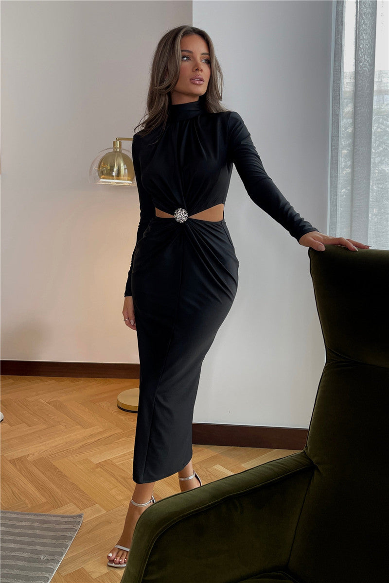 Clara | High Neck Cut Out Occasion Dress