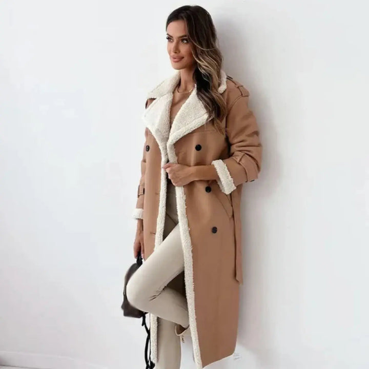 Eleanor | Sherpa Lined Double Breasted Trench Coat