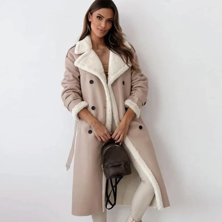 Eleanor | Sherpa Lined Double Breasted Trench Coat