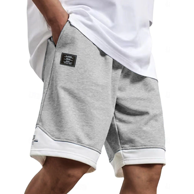 Men's Lightweight Colourblock Shorts with Contrast Hem