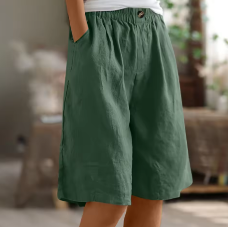 Chloe | Relaxed Elastic Waist Bermuda Shorts